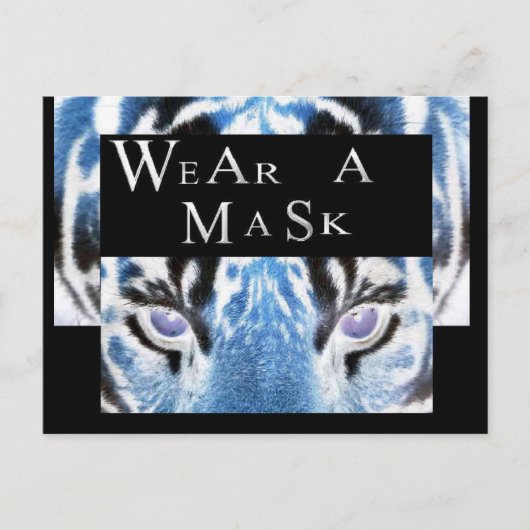 CORONAVIRUS DRAAG EEN MASKER BRIEFKAART (Voorkant)