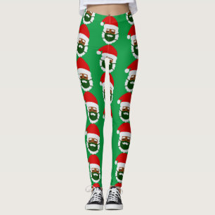 coronavirus gezichtsmasker zwarte kerstkerstmis leggings