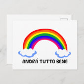 coronavirus hope rainbow virus andra tutto be co briefkaart (Voorkant / Achterkant)
