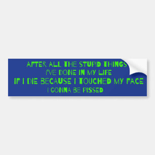 Coronavirus Ironie Bumper Sticker