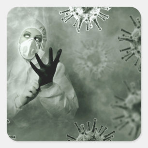 Coronavirus Nurse Vierkante Sticker