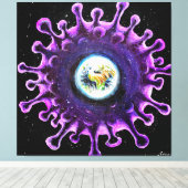 Coronavirus pandemie canvas afdruk (Insitu (Houten vloer))