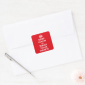 Coronavirus Prevention, Keep Calm Vierkante Sticker (Envelop)