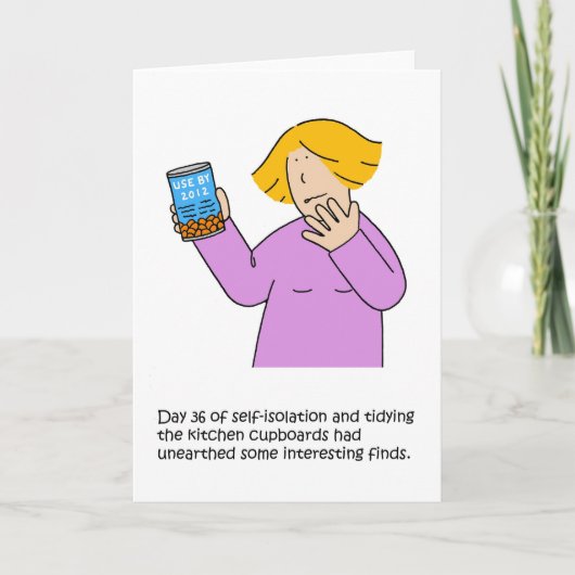 Coronavirus Self-isolation Kitchen Cupboard Tidy Kaart (Voorkant)