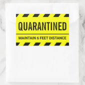 Coronavirus Self Isolation Quarantine Rechthoekige Sticker (Tas)