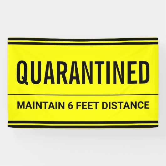 Coronavirus Self Isolation Quarantine Spandoek (Horizontaal)
