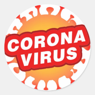 CoronaVirus Sticker COVID19 Corona Virus Tekst