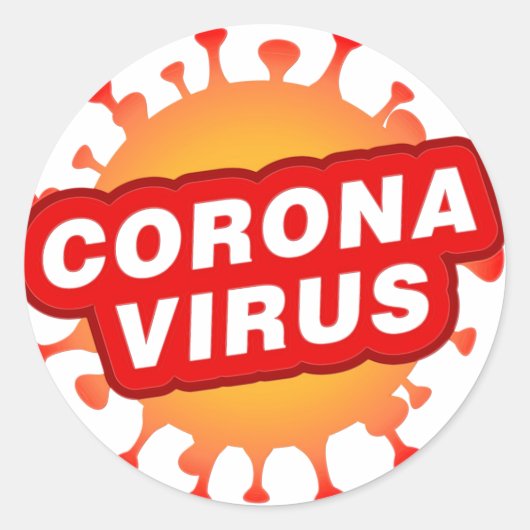 CoronaVirus Sticker COVID19 Corona Virus Tekst (Voorkant)