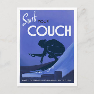 Coronavirus Tourism Bureau Couch Surf Briefkaart