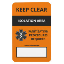 Coronavirus Warning Magnet Small (Covid19)