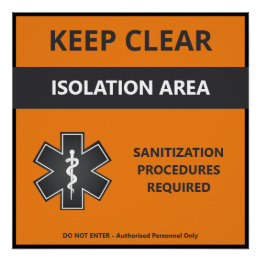 Coronavirus Warning Poster  (Covid19) Perfect Poster