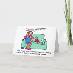 Coronavirus Zelfisolatie Nieuwe Hobby Breien. Kaart