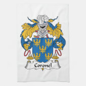 Coronel Family Crest Theedoek (Verticaal)