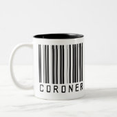 Coroner Bar-code Tweekleurige Koffiemok (Links)