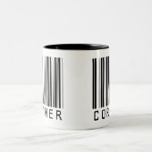 Coroner Bar-code Tweekleurige Koffiemok (Center)
