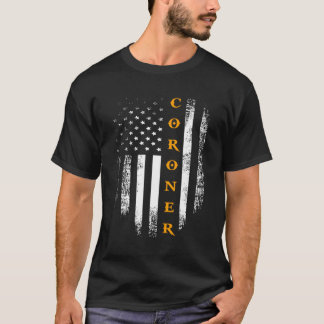 Coroner met Amerikaanse vlag voor politie T-shirt