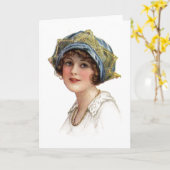 Coronet vintage Avec Carte Dentelle (Fleur jaune)