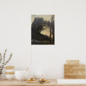 Corot - De dans van de herder (avond) Poster (Keuken)