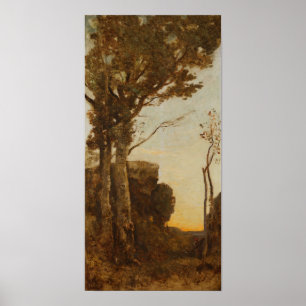 Corot - De vier keer van de dag (ochtend) Poster