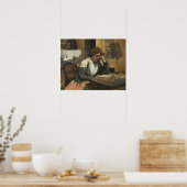 Corot - Jong meisje leest Poster (Keuken)