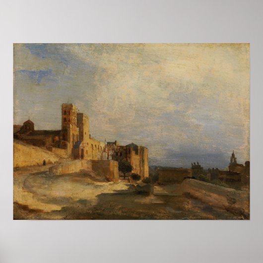 Corot - Kasteel van de Paus Poster (Voorkant)