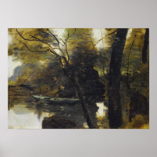 Corot - Noisy-le-Grand Baroque aan het water Poster (Voorkant)