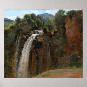 Corot - waterval in Terni Poster