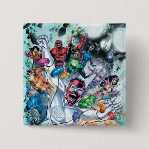 Corp-groep met ringen vierkante button 5,1 cm