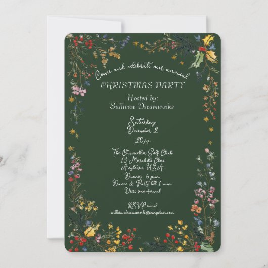 Corporate Annual Christmas Party  Kaart (Voorkant)