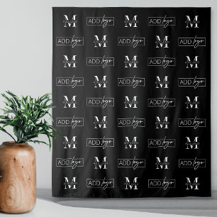 Corporate Banner Stap & Herhaal Twee Logo Achtergr Wandkleed