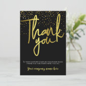 Corporate Black Gold Typografie Bedankt (Staand voorkant)