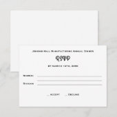 Corporate Business Business Dinner Event RSVP (Devant / Derrière)