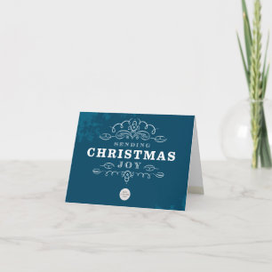 CORPORATE BUSINESS kerst vreugde logo blauw Feestdagen Kaart