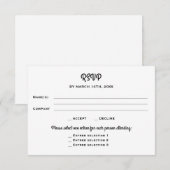 Corporate Business Social Dinner Event RSVP Kaartje (Voorkant / Achterkant)