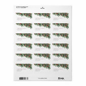 Corporate Christmas Party Retour Adreslabel Etiket (Full Sheet)