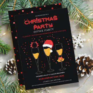 Corporate Christmas Party Uitnodiging Sjabloon
