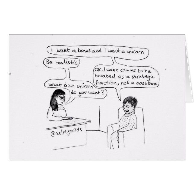 Corporate Communications Unicorn-kaart (Voorkant Horizontaal)