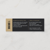 Corporate Drink Ticket | Complimentary Voucher (Achterkant)