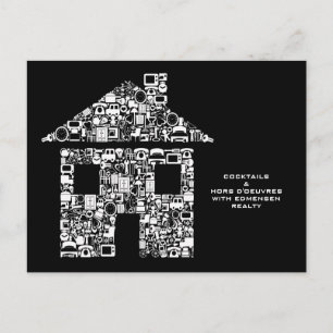 Corporate Event Cocktail Party DIY Uitnodiging Briefkaart