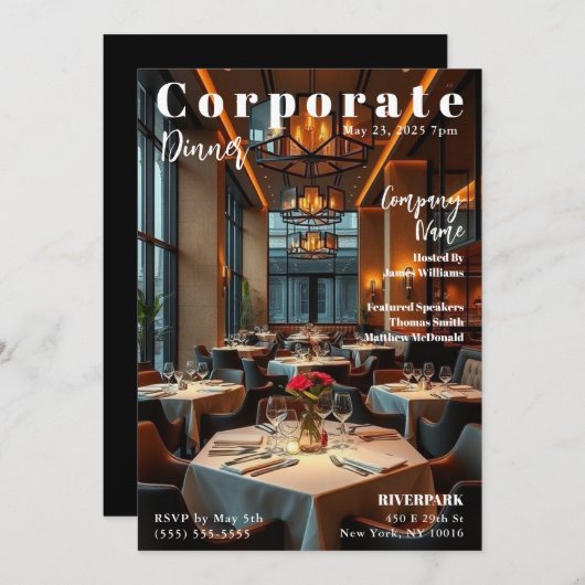 Corporate Event Kaart (Voorkant / Achterkant)