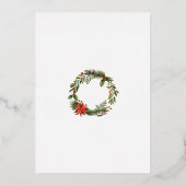 Corporate Feestelijke Kerstvakantie Feest Goud Folie Uitnodiging (Achterkant)