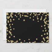 Corporate Fundraiser Dinner Gold Confetti Black Kaart (Achterkant)