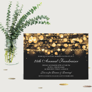 Corporate Fundraiser Gold Sparking String Lights Kaart