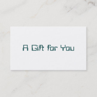 Corporate Gift Certificate Kortingskaartje
