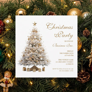 Corporate Gold Kerstboom Vakantie Party Kaart