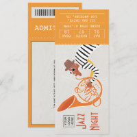 Corporate Jazz Music Night Ticket-uitnodiging
