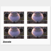 Corporate Jet Plane Revel Rechthoekige Sticker (Vel)