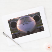 Corporate Jet Plane Revel Rechthoekige Sticker (Envelop)