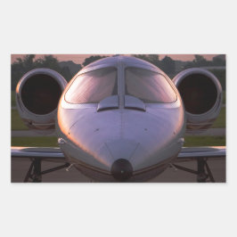 Corporate Jet Plane Revel Rechthoekige Sticker