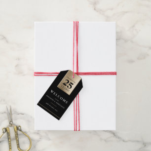 CORPORATE JUBILEUM business zwart witgoud Cadeaulabel